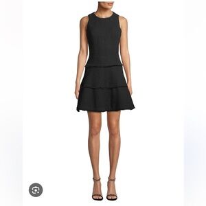 Likely NWT Black Tweed LBD Little Black Dress Mini Size 4 Preppy Academia